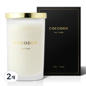 코코도르 소이캔들 라지자, 에이프릴프레쉬, 500g, 2개