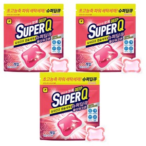 슈퍼딥큐 실내건조 캡슐세제 플라워코튼향, 100개입, 3개
