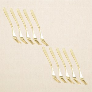 해모 윌리브 국산 304스텐 셀라 티타늄 커트러리, 10개, 티타늄 티포크 소