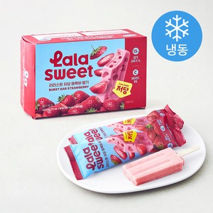 라라스윗 저당 딸기 듬뿍바 아이스크림 (냉동), 1개, 6개입, 70ml 골드박스 특가