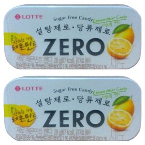 롯데제로 레몬민트 캔디, 2개, 28g