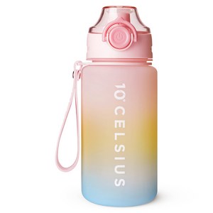 10도씨 트라이탄 레인보우 스포츠 물병, 핑크, 600ml, 1개