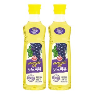 오뚜기 포도씨유, 500ml, 2개