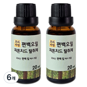 친환경편백아트 프리미엄 편백오일 피톤치드 탈취제, 20ml, 6개