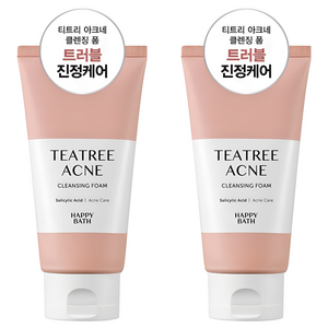 해피바스 티트리 아크네 클렌징폼, 150g, 2개