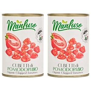 멘푸소 유기농 찹드 다이스드 토마토소스, 400g, 2개