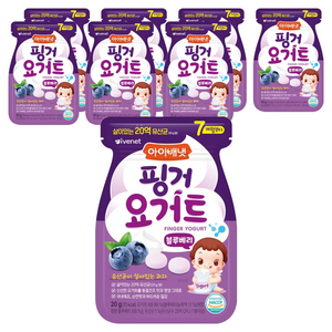 아이배냇 베베 핑거 요거트, 블루베리, 8개, 20g