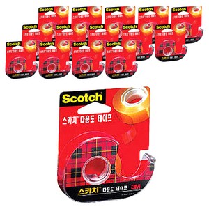 쓰리엠 스카치 다용도테이프 581 디스펜서 18mm x 15m, 투명, 15개
