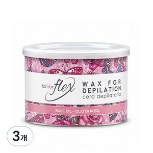 이탈왁스 소프트 왁스 플렉스 틴 로즈오일, 400g, 3개