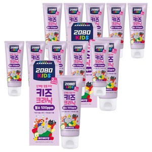 2080 키즈크리닉 2스텝 치약 프루티향, 80g, 12개