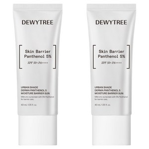 듀이트리 어반 쉐이드 더마 판테놀 5 수분 장벽 선크림 SPF50+ PA++++, 40ml, 2개