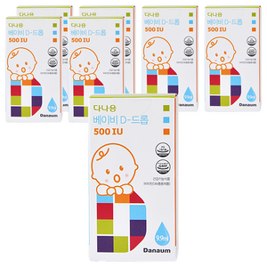다나음 베이비 D 드롭 500 IU 유아비타민, 9.9ml, 7개