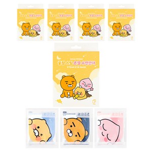 카카오프렌즈 꿀잠 스팀 온열 수면안대 3종, 5세트, 3개입