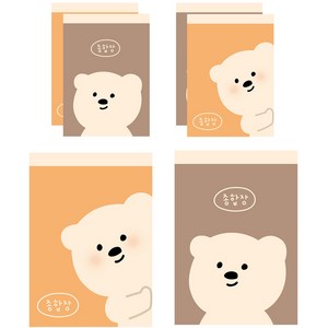 아트모아 곰 뜯어쓰는 종합장 50p, 6개, 랜덤 발송