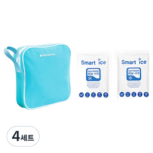 인콘트로 스마트 넥밴드 캡패드 전용 PCM 아이스백 + 부스터팩 2p 세트, 4세트, 아쿠아블루