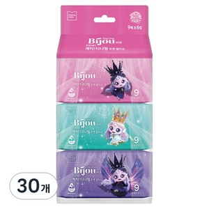 데이데이비쥬 프린세스 캐치 티니핑 레전드핑 포켓 물티슈 휴대형 랜덤발송, 30개, 9매, 45g