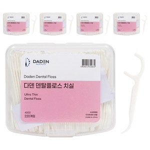 다덴 400D 덴탈플로스 Y형 치실, 75mm, 220개입, 5세트