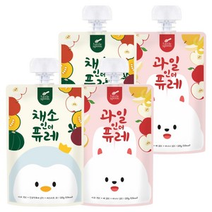 리틀스푼 과일 인더 퓨레 100g + 채소 인더 퓨레 100g 세트, 과일+채소, 2세트