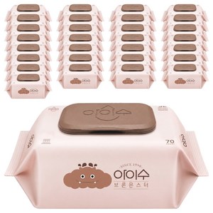 아이수 저자극 브론 몬스터 물티슈 캡형, 65g, 70매, 30개