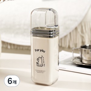 더자카 여행용 사각 라운드 칫솔케이스, 퍼피, 6개