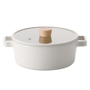 네오플램 인덕션 피카 양수냄비, 22cm, 오프 화이트 샌드, 1개