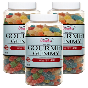 스위트박스 슈가코팅 파리지앵 어솔티드 젤리, 700g, 3개
