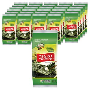 광천김 올리브유 바르고 녹차가 첨가된 녹차김, 5g, 96개