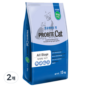 프로바이트 캣 기능성 사료, 헤어볼, 15kg, 2개