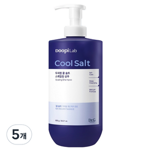 닥터지 두피랩 쿨 솔트 스케일링 기능성 샴푸, 800g, 5개