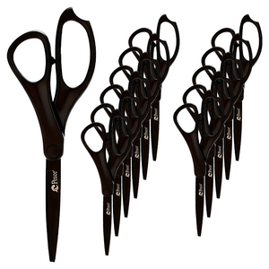 피스코리아 코팅 가위, 블랙, 12개