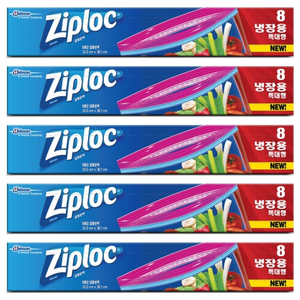 지퍼락 냉장용 지퍼백, 특대(XL), 8개입, 5개