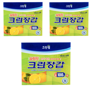 크린랩 슬림핏 크린장갑, 100개입, 3개 골드박스 특가