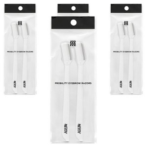 머지 프로빌리티 눈썹 수정 칼 2p, 화이트, 4세트
