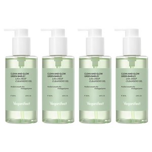 비건이펙트 클린 앤 글로우 청보리 라하 딥 클렌징오일, 205ml, 4개