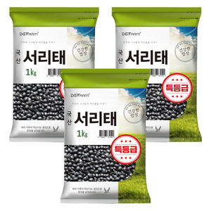 대구농산 건강한밥상 국산 특 서리태, 1kg, 3개