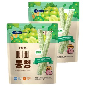 베베쿡 처음먹는 빼빼롱뻥, 30g, 2개, 청포도