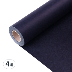 양면 칼라 크라프트 종이롤 포장지 53cm x 20m, 19군청색, 4개