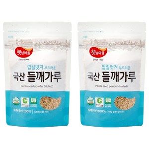 햇님마을 껍질벗긴 국산 들깨가루, 100g, 2개