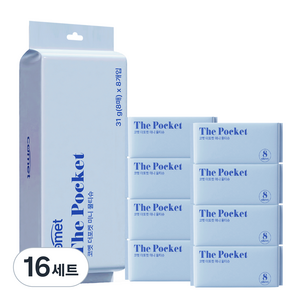 코멧 더 포켓 미니 물티슈, 16개, 8매, 50g