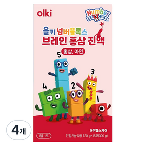올키 넘버블록스 브레인 홍삼 진액 15p, 300g, 4개