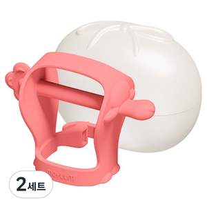 모윰 스타터 양 치발기 + 케이스 세트, 코랄, 2세트