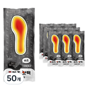 인라이프 국내 제조 깔창형 슈즈 프렌즈 핫팩 남성용 100g 2p, 50개