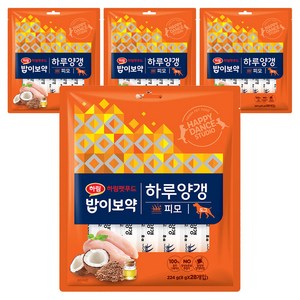 하림펫푸드밥이보약 강아지 하루양갱 파우치, 피모, 224g, 4개