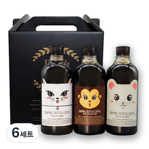 애니멀 더치커피 3종 세트, 블랜드 + 브라질 + 과테말라, 6세트