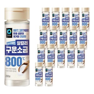 청정원 순수천혜염 알칼리 구운소금, 200g, 18개