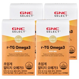 GNC 알티지 오메가3 26.4g, 60정, 4개