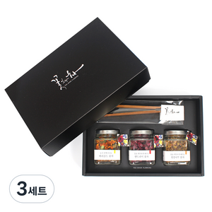 꽃보다차 듬직한 꽃차 3종 선물세트 + 쇼핑백, 메리골드꽃 8g + 맨드라미꽃 4g + 생강나무꽃 6g + 집게, 3세트