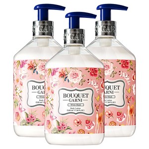 부케가르니 프레그런스드 바디로션 화이트머스크향, 520ml, 3개