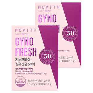 지노프레쉬 질유산균 50억, 30정, 2개