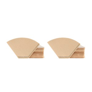 칼딘 U형 콘타입 핸드드립 커피 여과지 브라운 1~4인용, 2개, 50개입